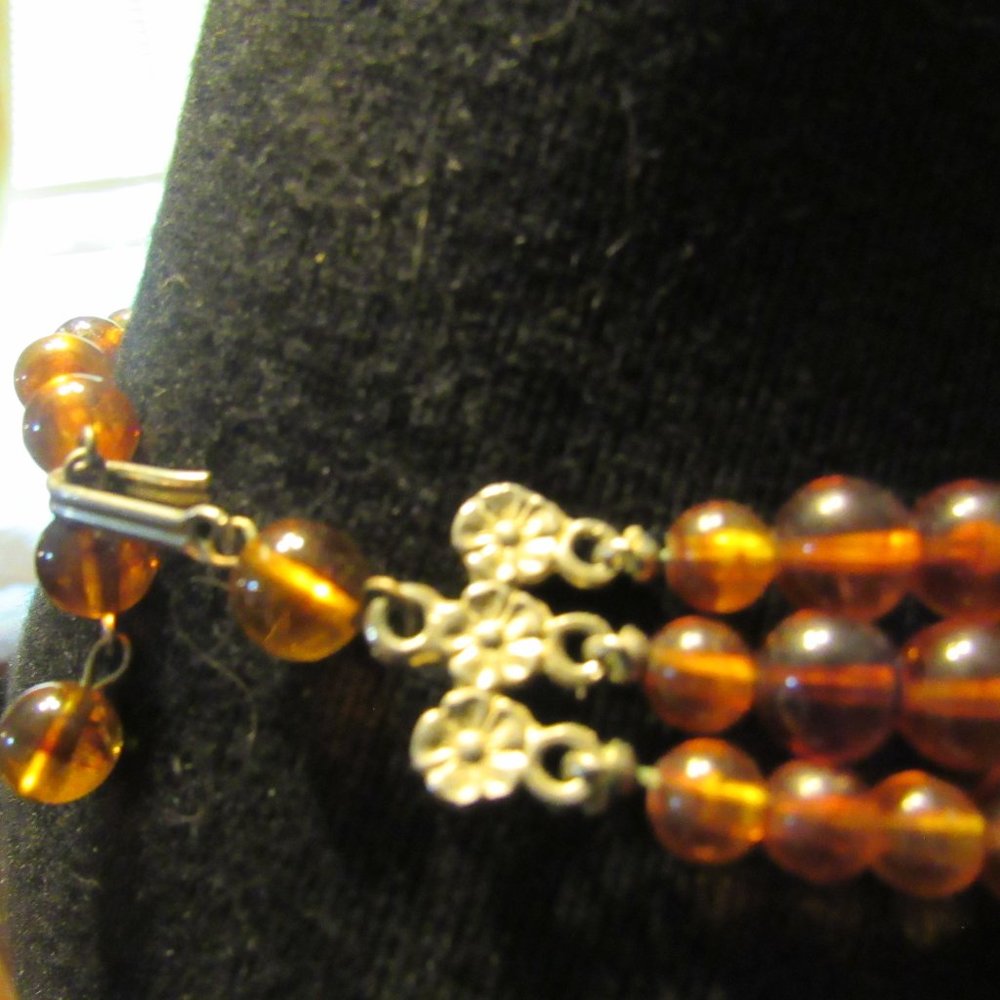 🍂 Elegant Vintage Copper-Gold Abstract Beaded Necklace - Picture 7 of 14